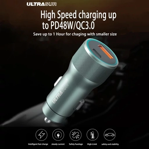 شارژر فندکی 48 وات اولتراسور مدل U-B1 - Image 4